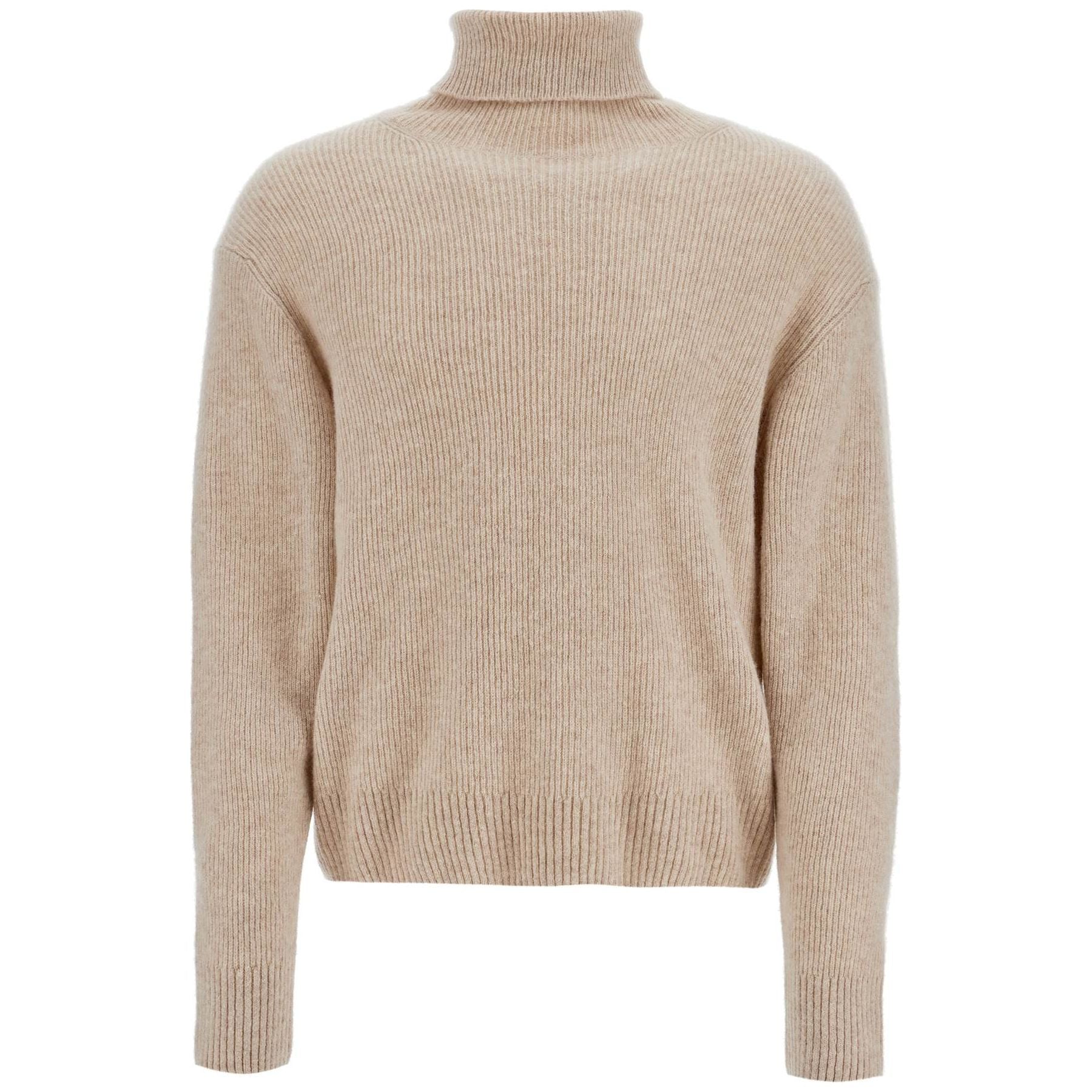 Cashmere and Silk Turtleneck Sweater High-Neck Loose Fit