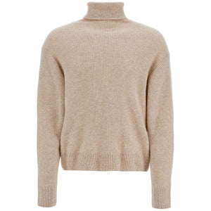 Cashmere and Silk Turtleneck Sweater High-Neck Loose Fit