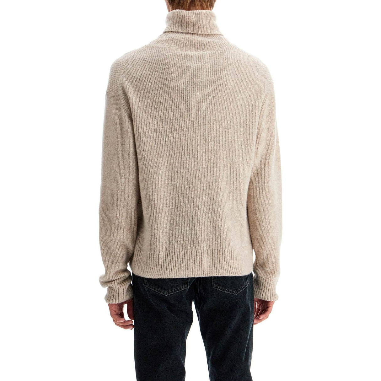 Cashmere and Silk Turtleneck Sweater High-Neck Loose Fit