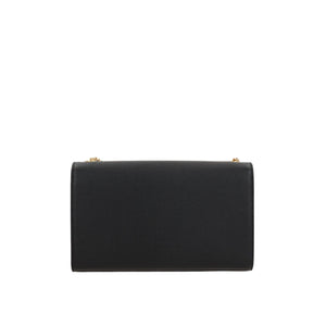 Kate Medium Chain Bag In Grain De Poudre Leather-SAINT LAURENT-JOHN JULIA