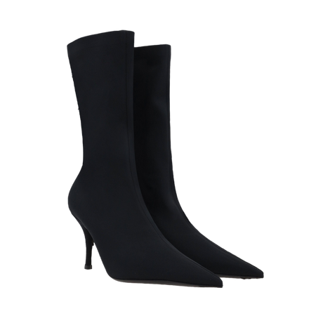 Knife Matte Spandex Ankle Boots-BALENCIAGA-JOHN JULIA