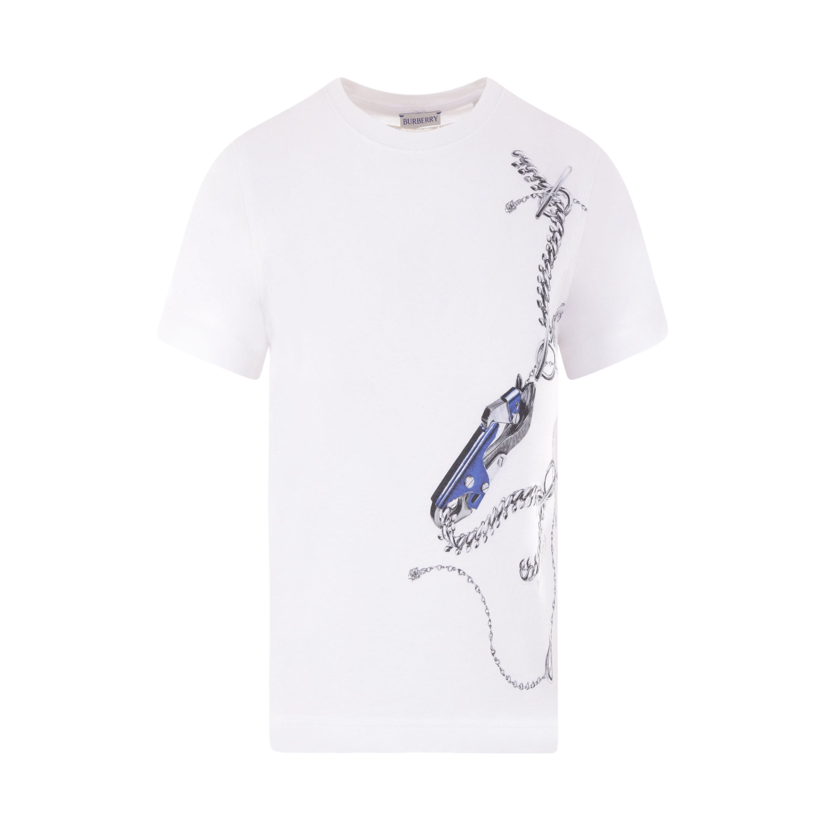 Knight Print Cotton T-shirt-BURBERRY-JOHN JULIA