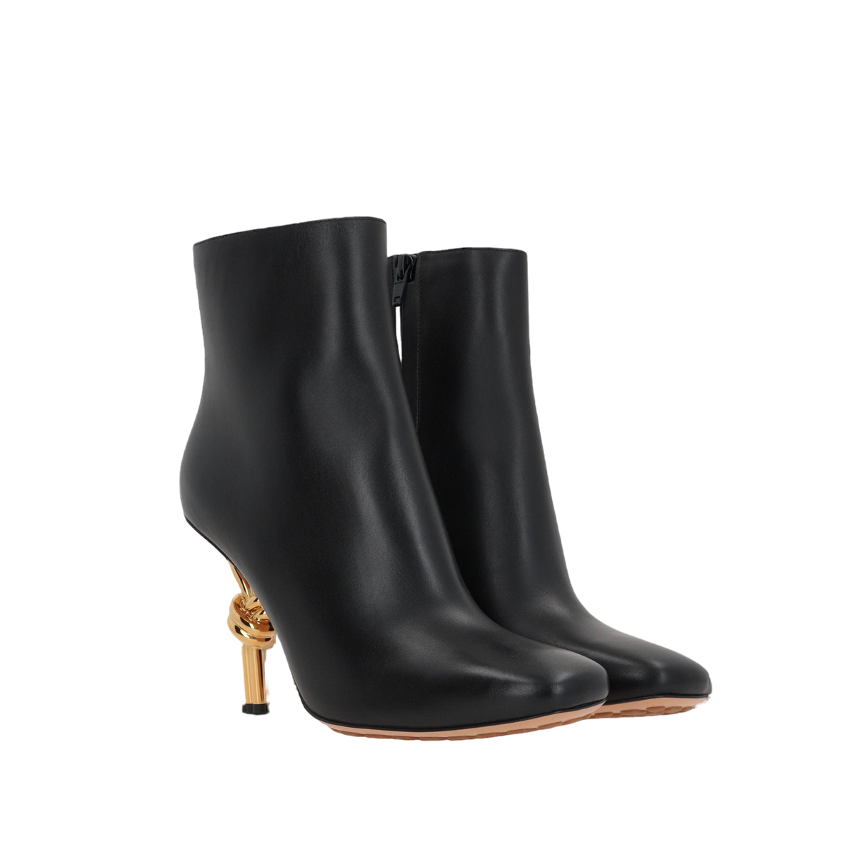 Knot Smooth Leather Ankle Boots-BOTTEGA VENETA-JOHN JULIA