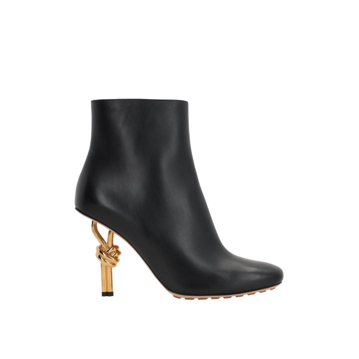 Knot Smooth Leather Ankle Boots-BOTTEGA VENETA-JOHN JULIA