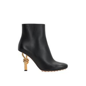 Knot Smooth Leather Ankle Boots-BOTTEGA VENETA-JOHN JULIA