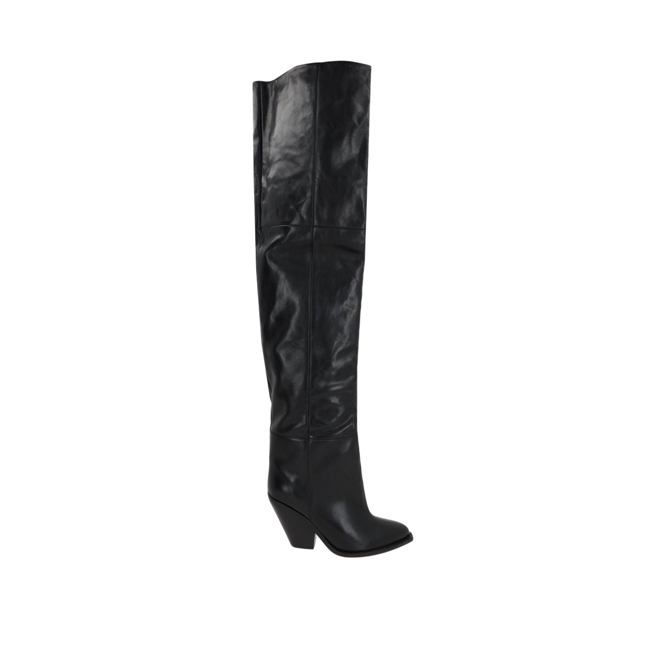 Lalex Smooth Leather Over-the-Knee Boots-ISABEL MARANT-JOHN JULIA