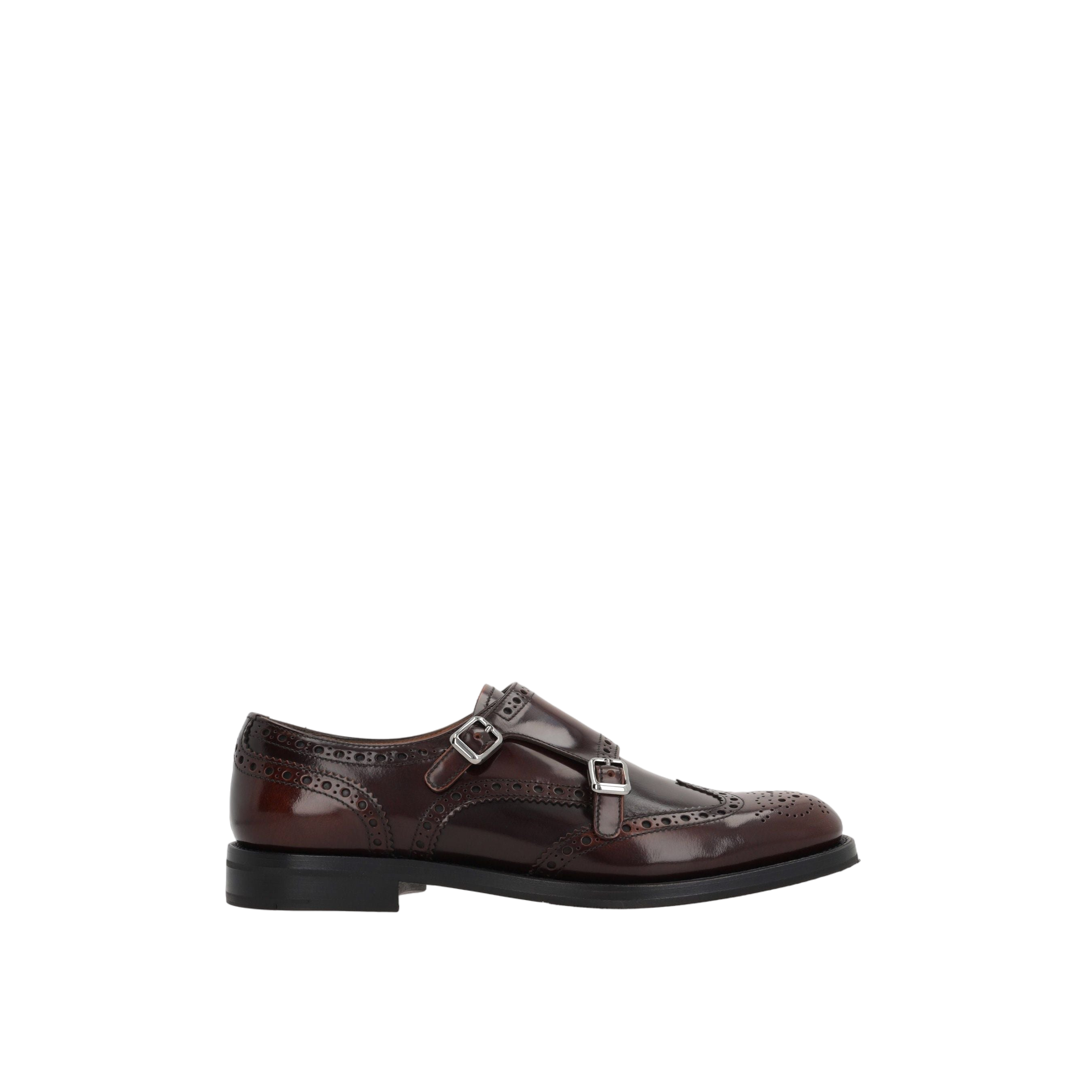 Lana R Shiny Leather Monk Strap Shoes-CHURCH'S-JOHN JULIA