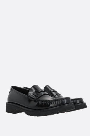 Le Loafer Monogram Shiny Leather Loafers-SAINT LAURENT-JOHN JULIA