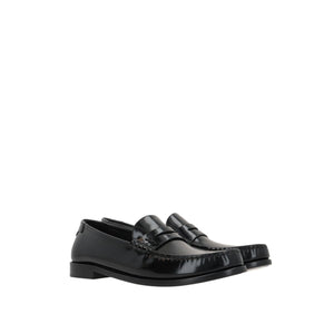 Le Loafer Shiny Leather Penny Loafers-SAINT LAURENT-JOHN JULIA