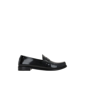 Le Loafer Shiny Leather Penny Loafers-SAINT LAURENT-JOHN JULIA