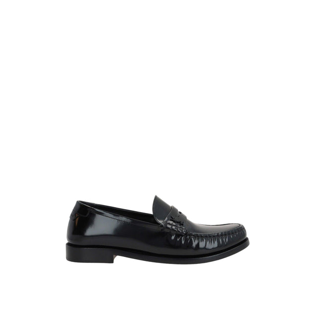 Le Loafer Shiny Leather Penny Loafers-SAINT LAURENT-JOHN JULIA