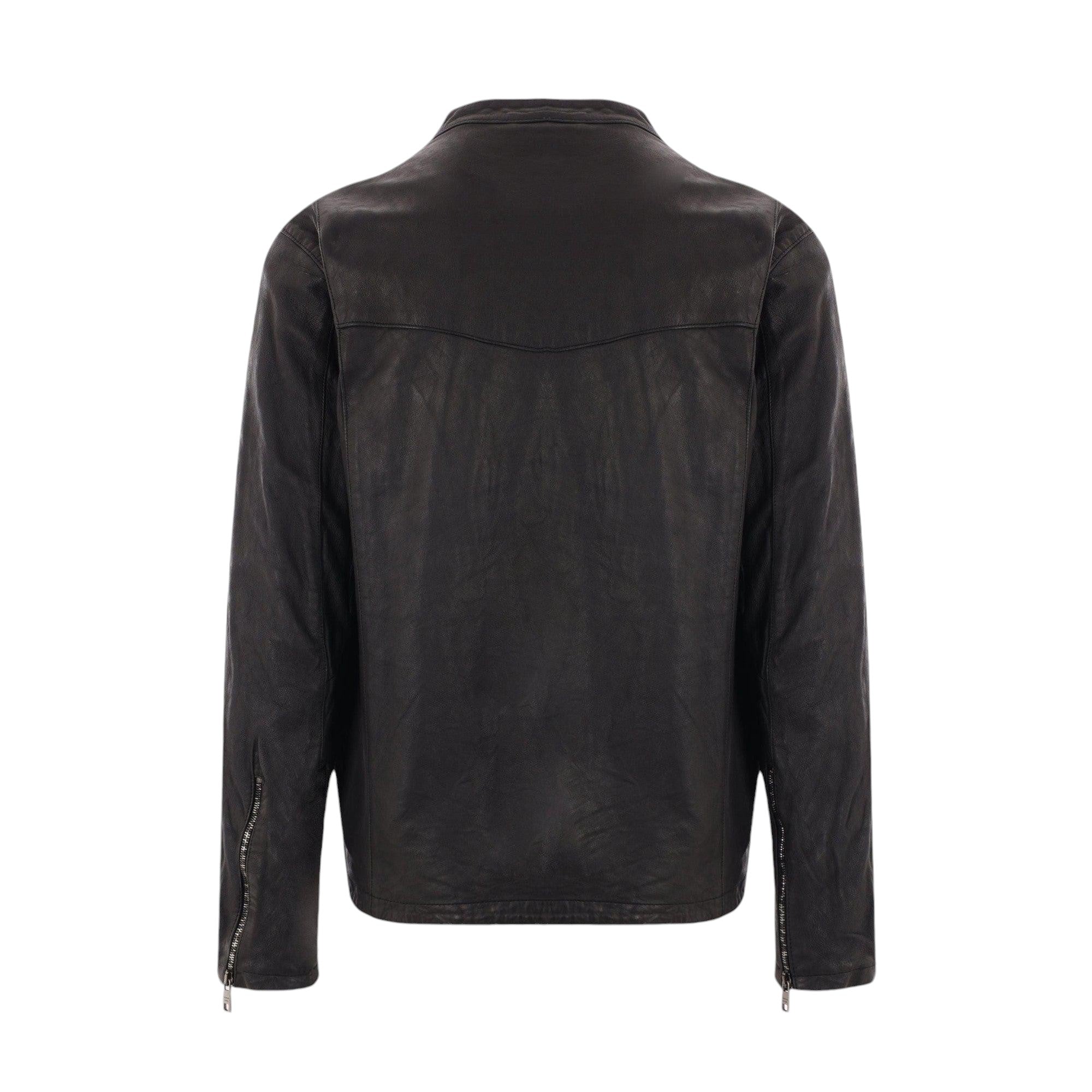 Leather Biker Jacket-GIORGIO BRATO-JOHN JULIA