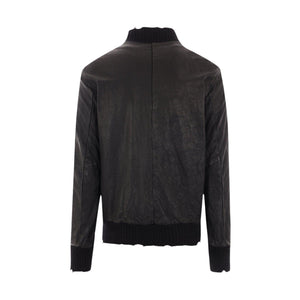 Leather Bomber Jacket-GIORGIO BRATO-JOHN JULIA