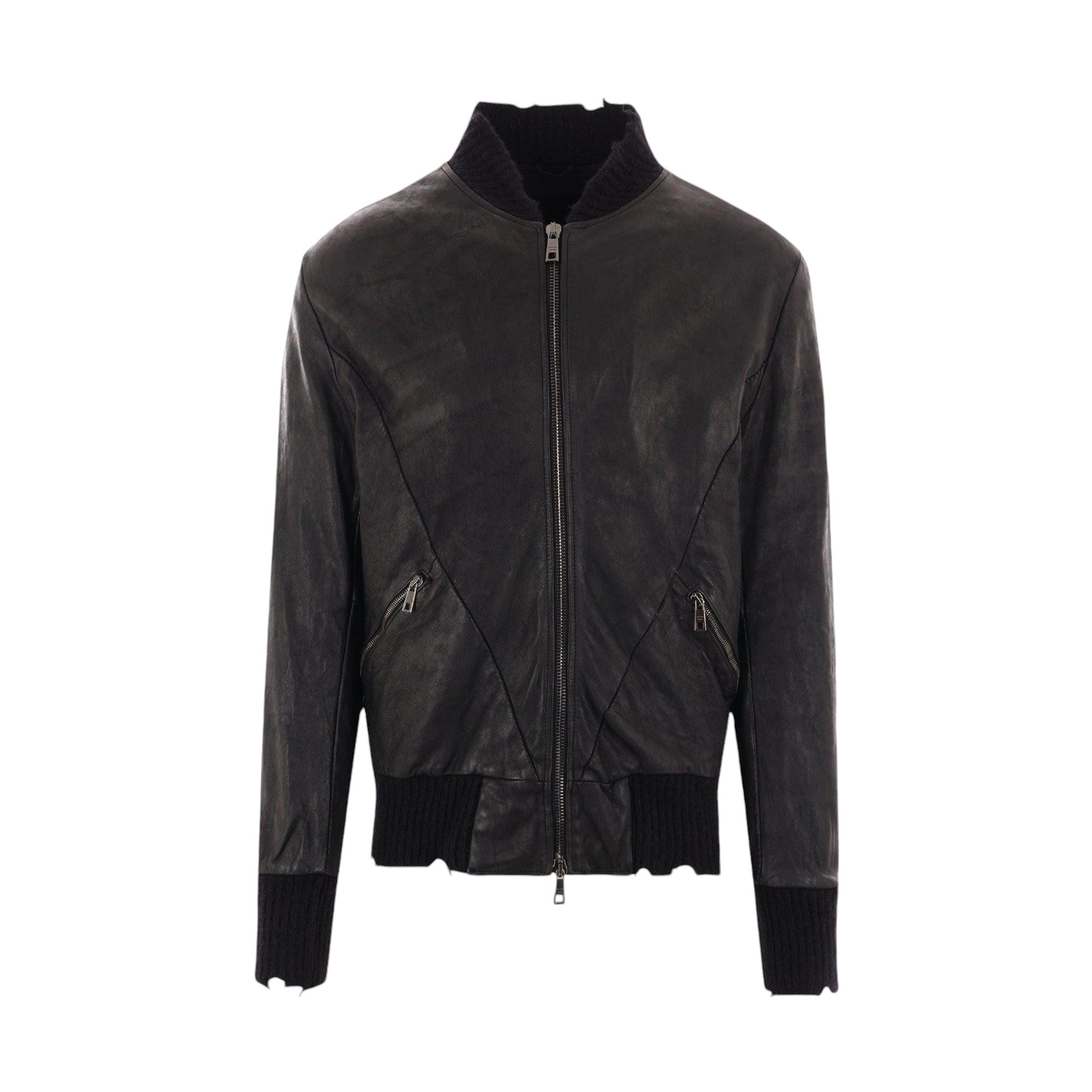 Leather Bomber Jacket-GIORGIO BRATO-JOHN JULIA