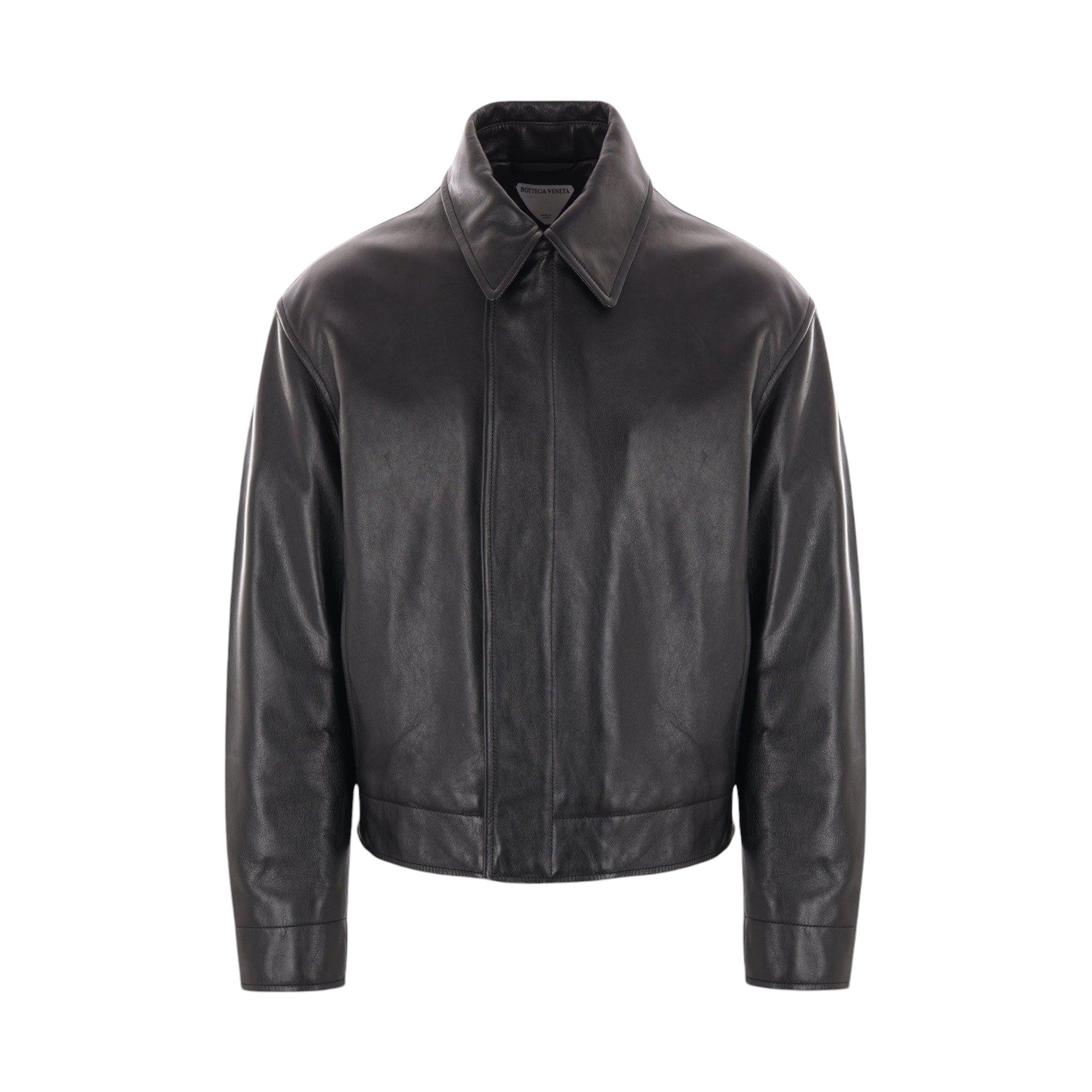 Leather Padded Jacket-BOTTEGA VENETA-JOHN JULIA