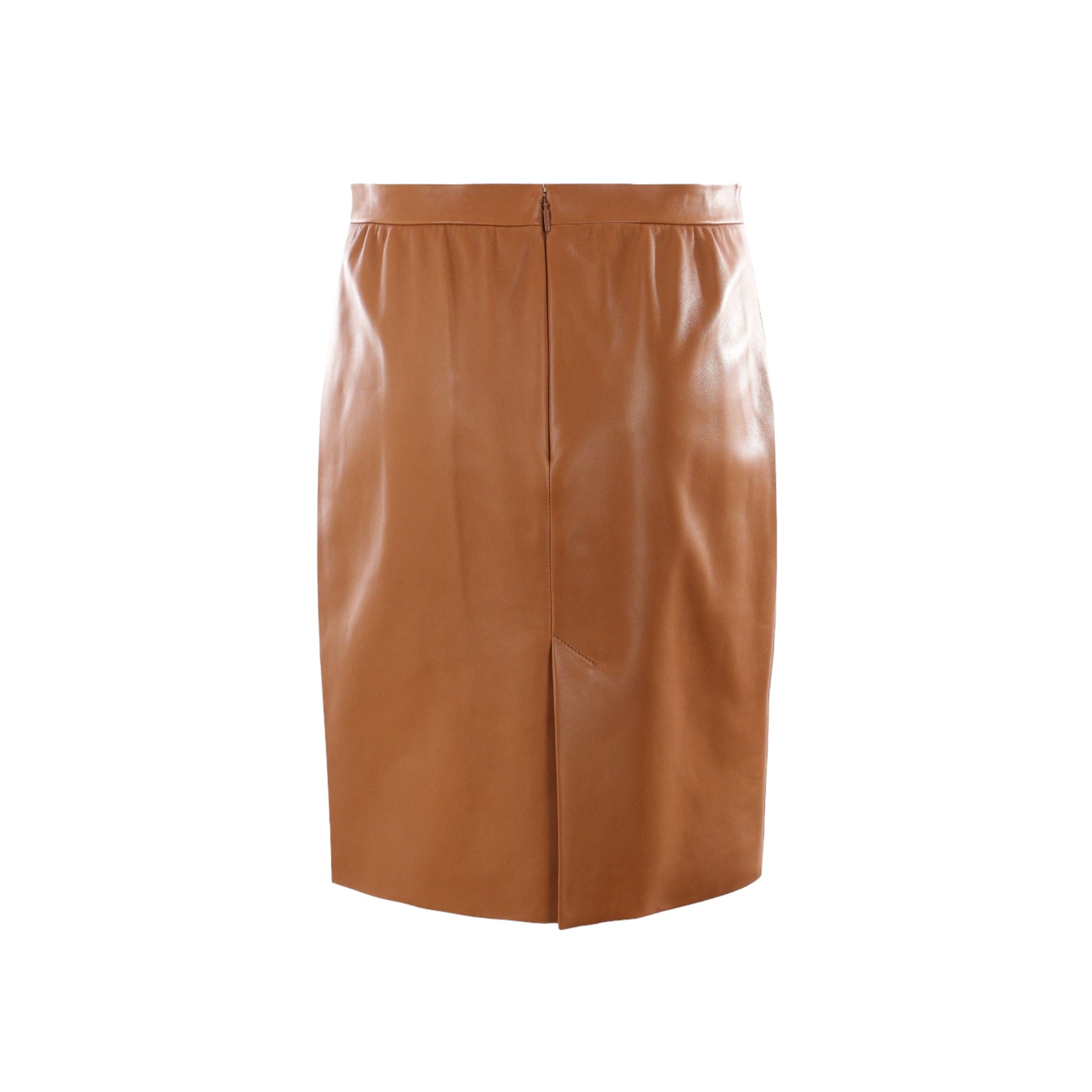 Leather Pencil Skirt-SAINT LAURENT-JOHN JULIA