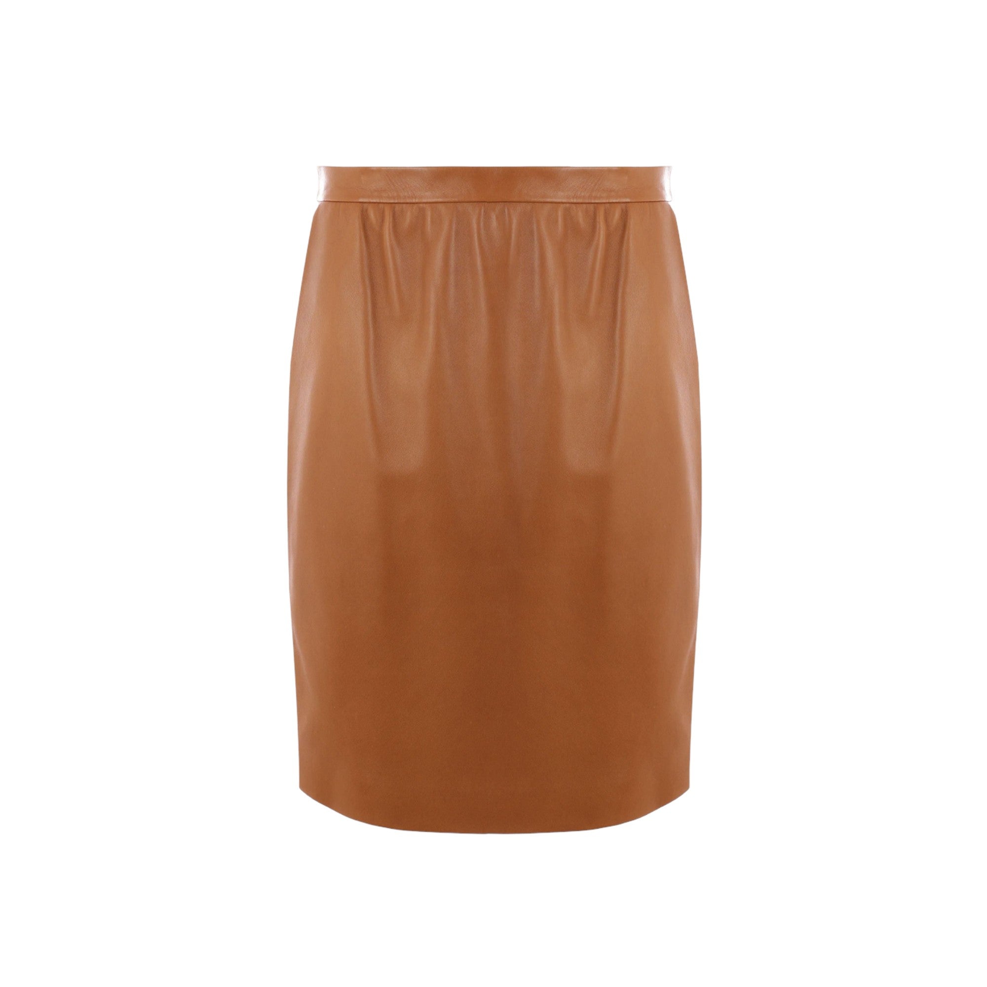 Leather Pencil Skirt-SAINT LAURENT-JOHN JULIA