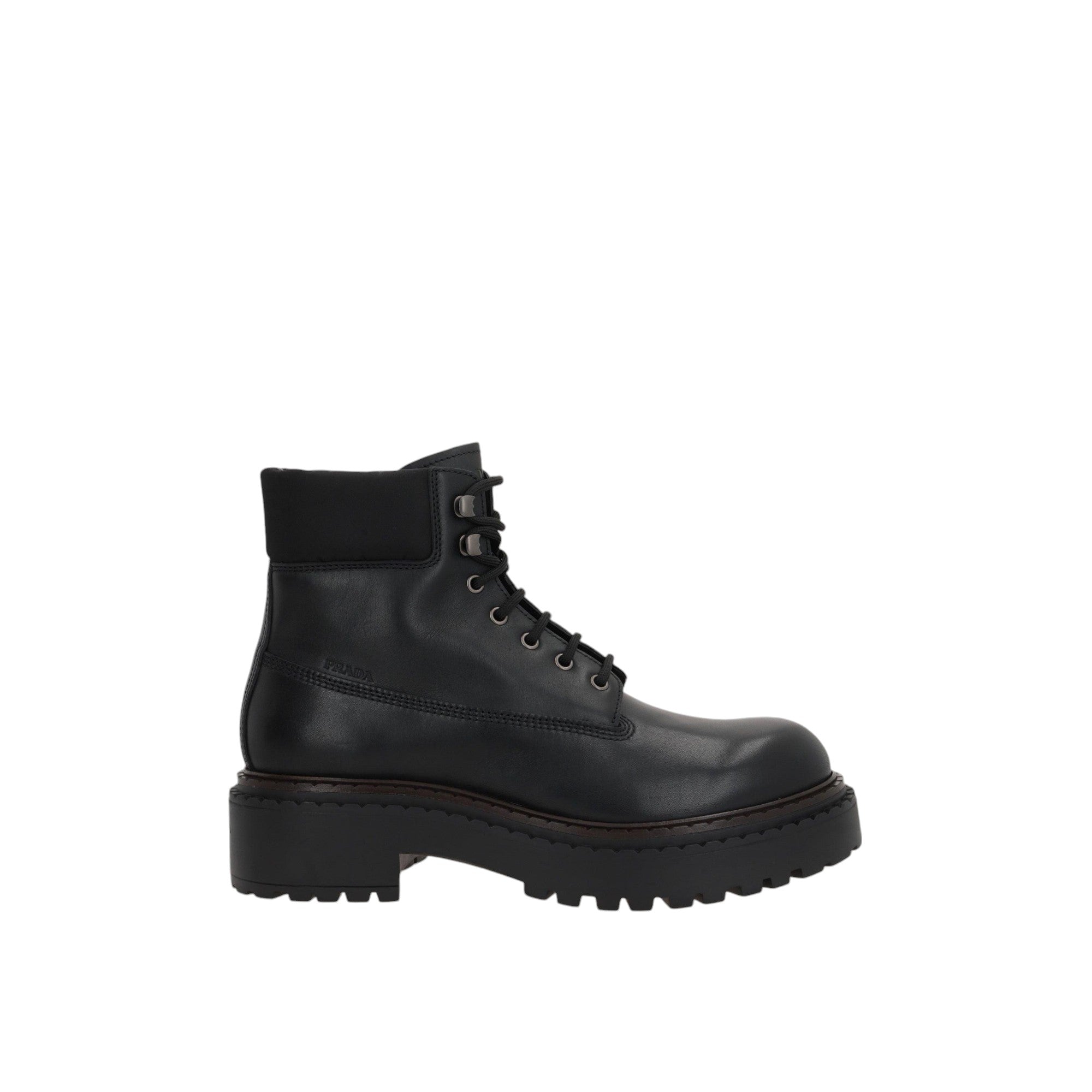 Leather Re-Nylon Combat Boots-PRADA-JOHN JULIA