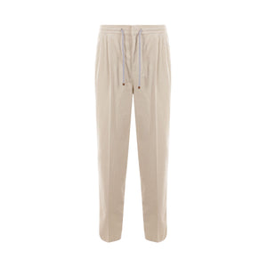 Leisure-fit Corduroy Trousers-BRUNELLO CUCINELLI-JOHN JULIA