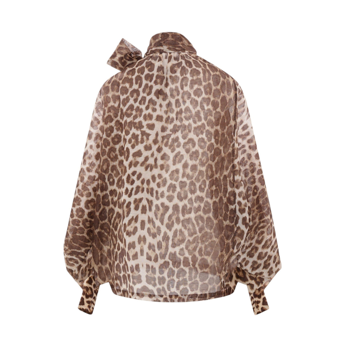 Leopard Linen and Silk Blouse-ZIMMERMANN-JOHN JULIA