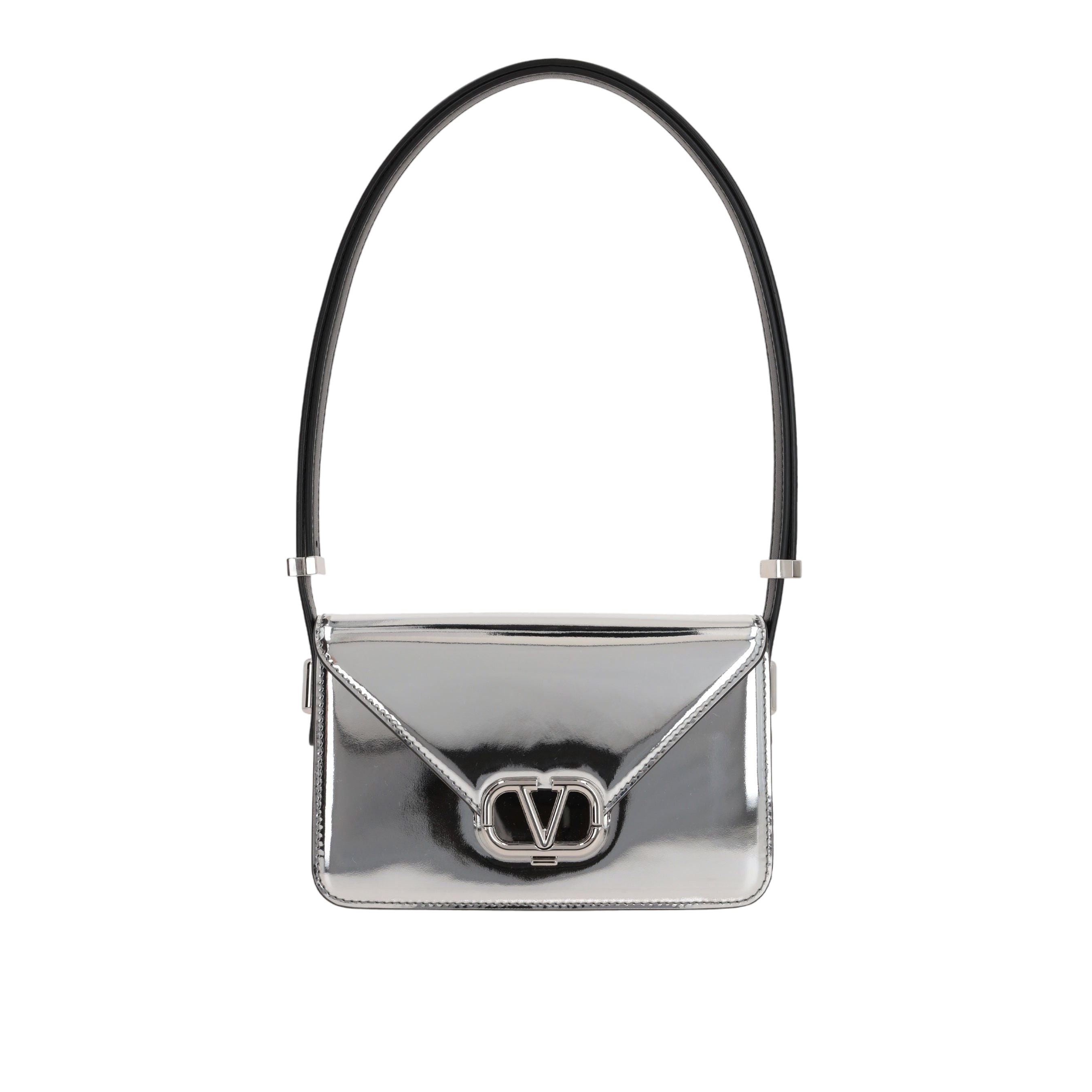 Letter Metallic Leather Shoulder Bag-VALENTINO GARAVANI-JOHN JULIA