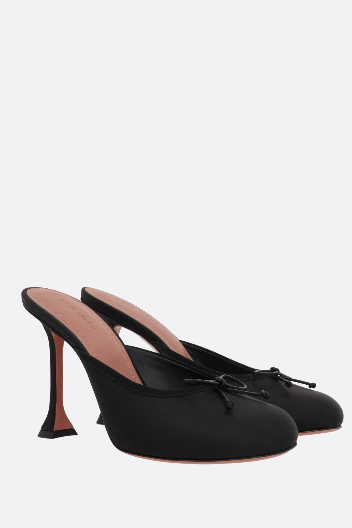 Lila Satin Bow Mules-AMINA MUADDI-JOHN JULIA