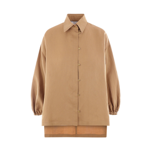 Linen and Silk Loose-fit Shirt-MAX MARA-JOHN JULIA