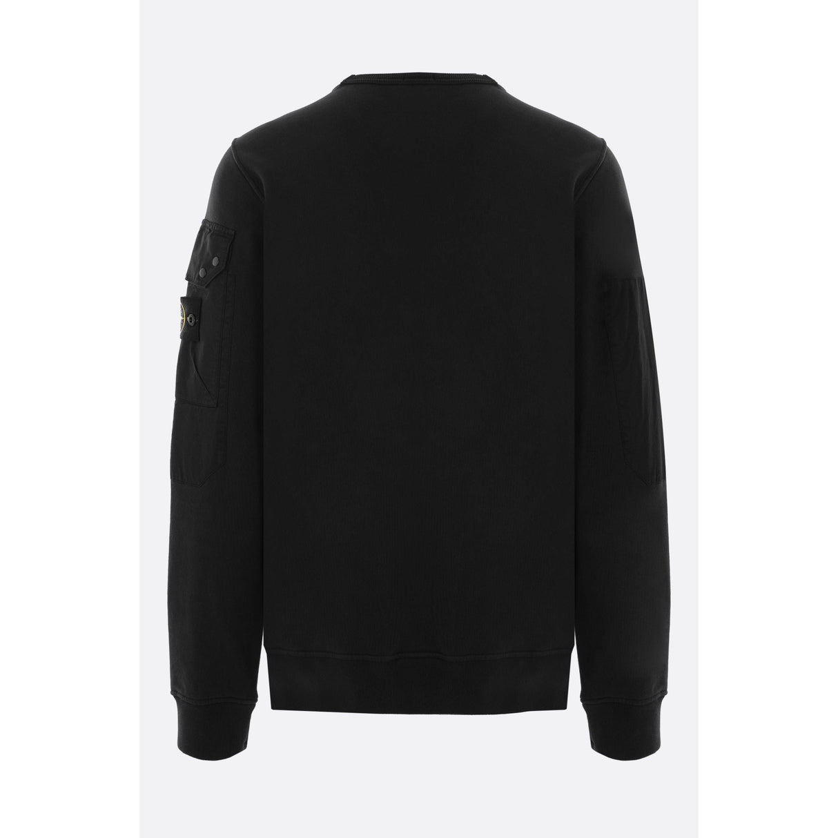 Logo Badge Cotton Jersey Sweatshirt-STONE ISLAND-JOHN JULIA