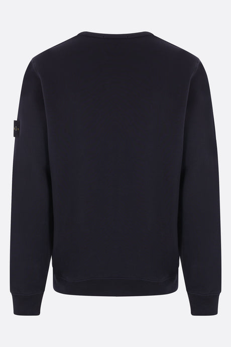 Logo Badge Cotton Jersey Sweatshirt-STONE ISLAND-JOHN JULIA