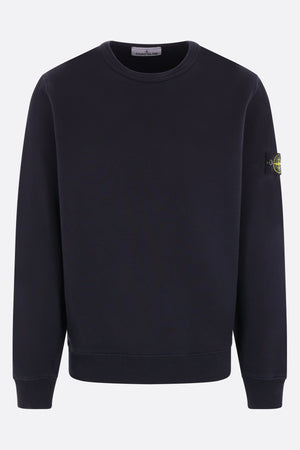 Logo Badge Cotton Jersey Sweatshirt-STONE ISLAND-JOHN JULIA