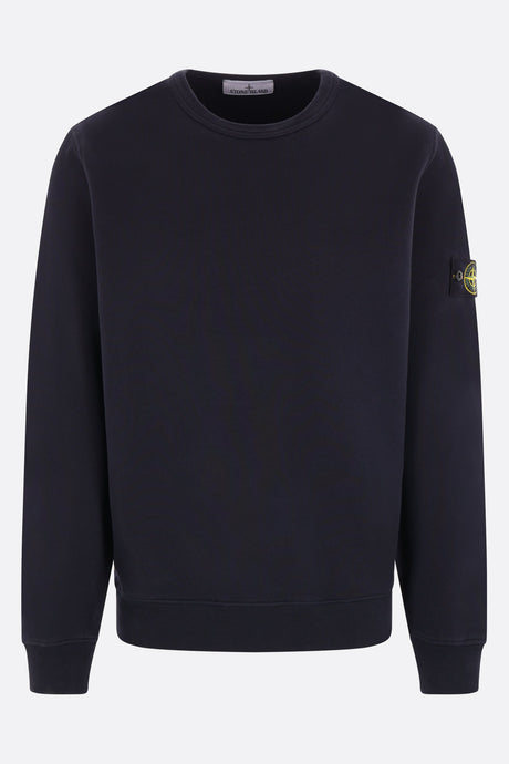 Logo Badge Cotton Jersey Sweatshirt-STONE ISLAND-JOHN JULIA