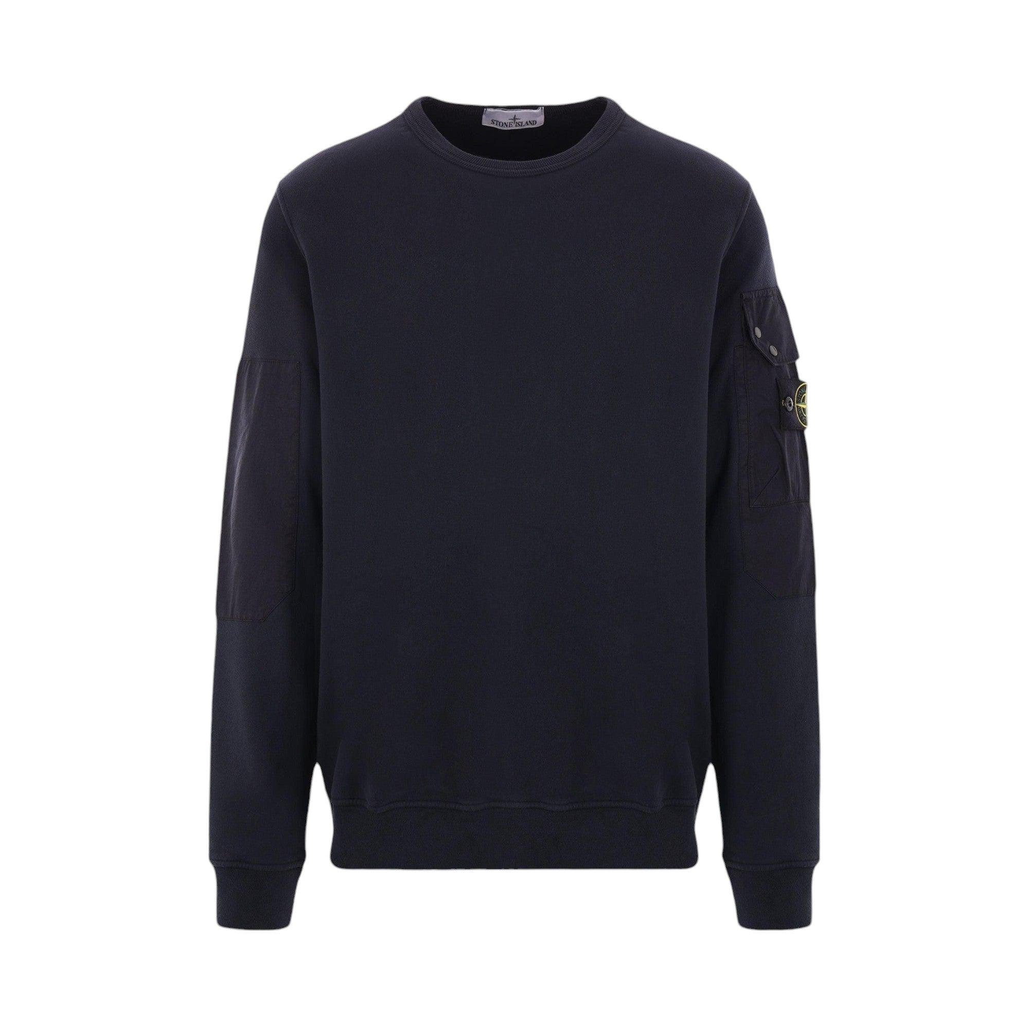 Logo Badge Cotton Sweatshirt-STONE ISLAND-JOHN JULIA