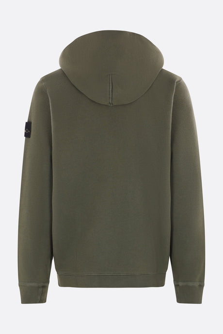 Logo Badge Jersey Full-zip Hoodie-STONE ISLAND-JOHN JULIA