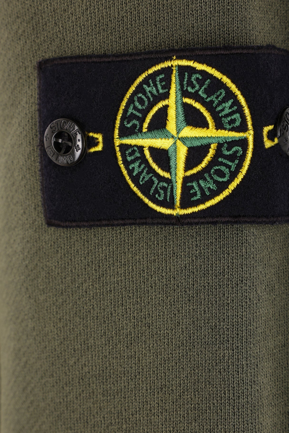 Logo Badge Jersey Full-zip Hoodie-STONE ISLAND-JOHN JULIA