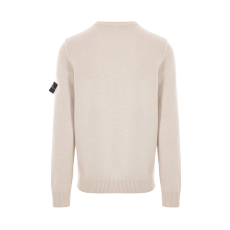 Logo Badge Wool Sweater-STONE ISLAND-JOHN JULIA