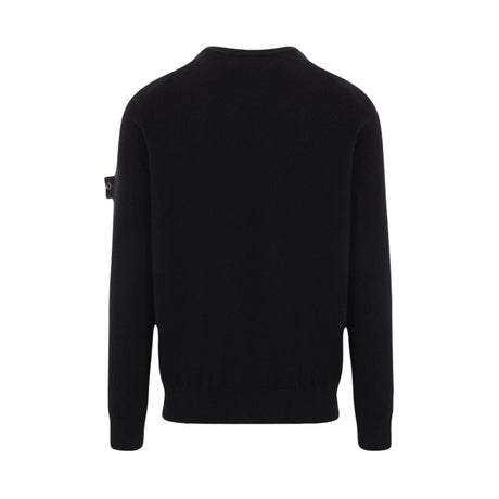 Logo Badge Wool Sweater-STONE ISLAND-JOHN JULIA