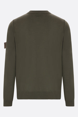 Logo Badge Wool Sweater-STONE ISLAND-JOHN JULIA