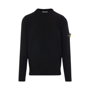 Logo Badge Wool Sweater-STONE ISLAND-JOHN JULIA