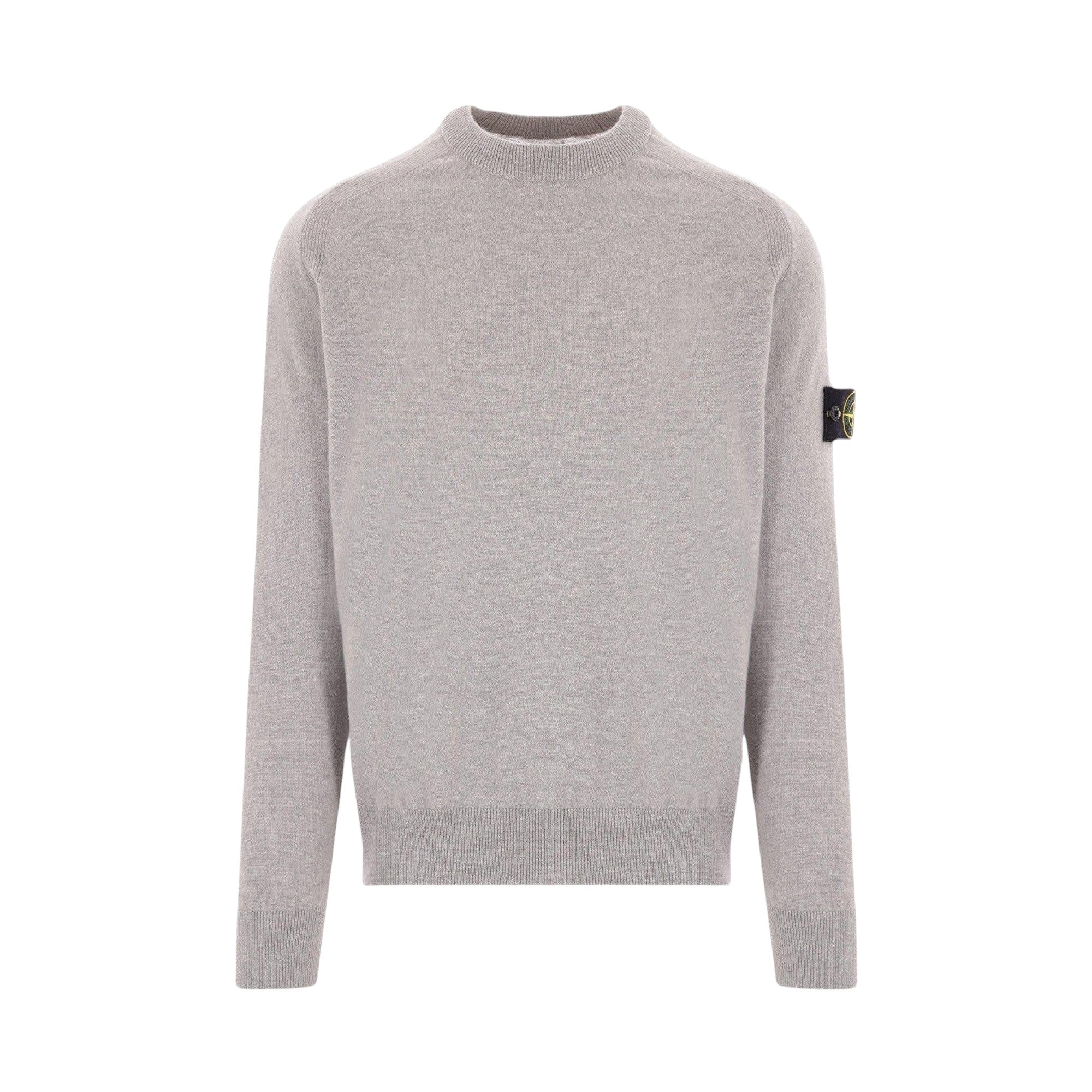 Logo Badge Wool Sweater-STONE ISLAND-JOHN JULIA