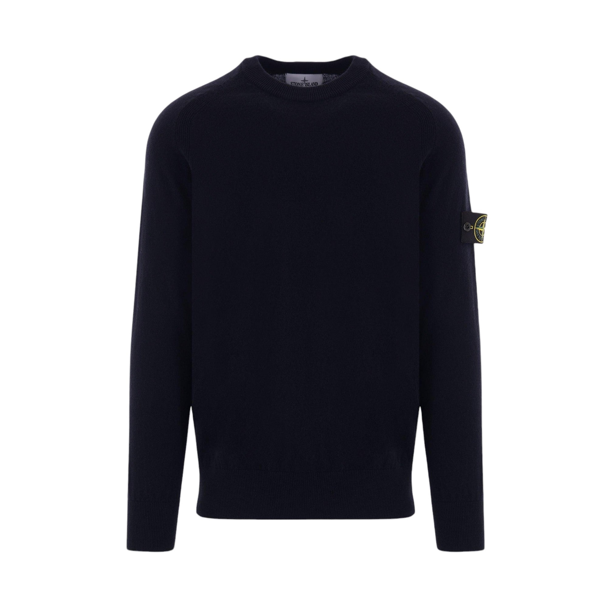 Logo Badge Wool Sweater-STONE ISLAND-JOHN JULIA