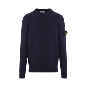 Logo Badge Wool Sweater-STONE ISLAND-JOHN JULIA