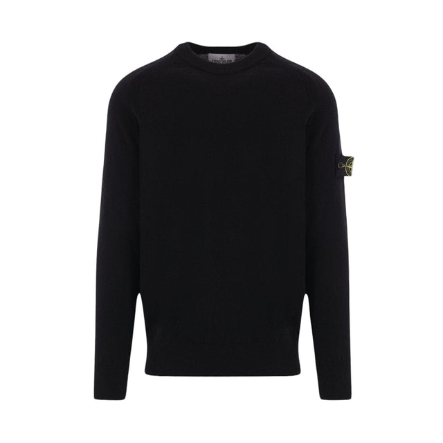 Logo Badge Wool Sweater-STONE ISLAND-JOHN JULIA