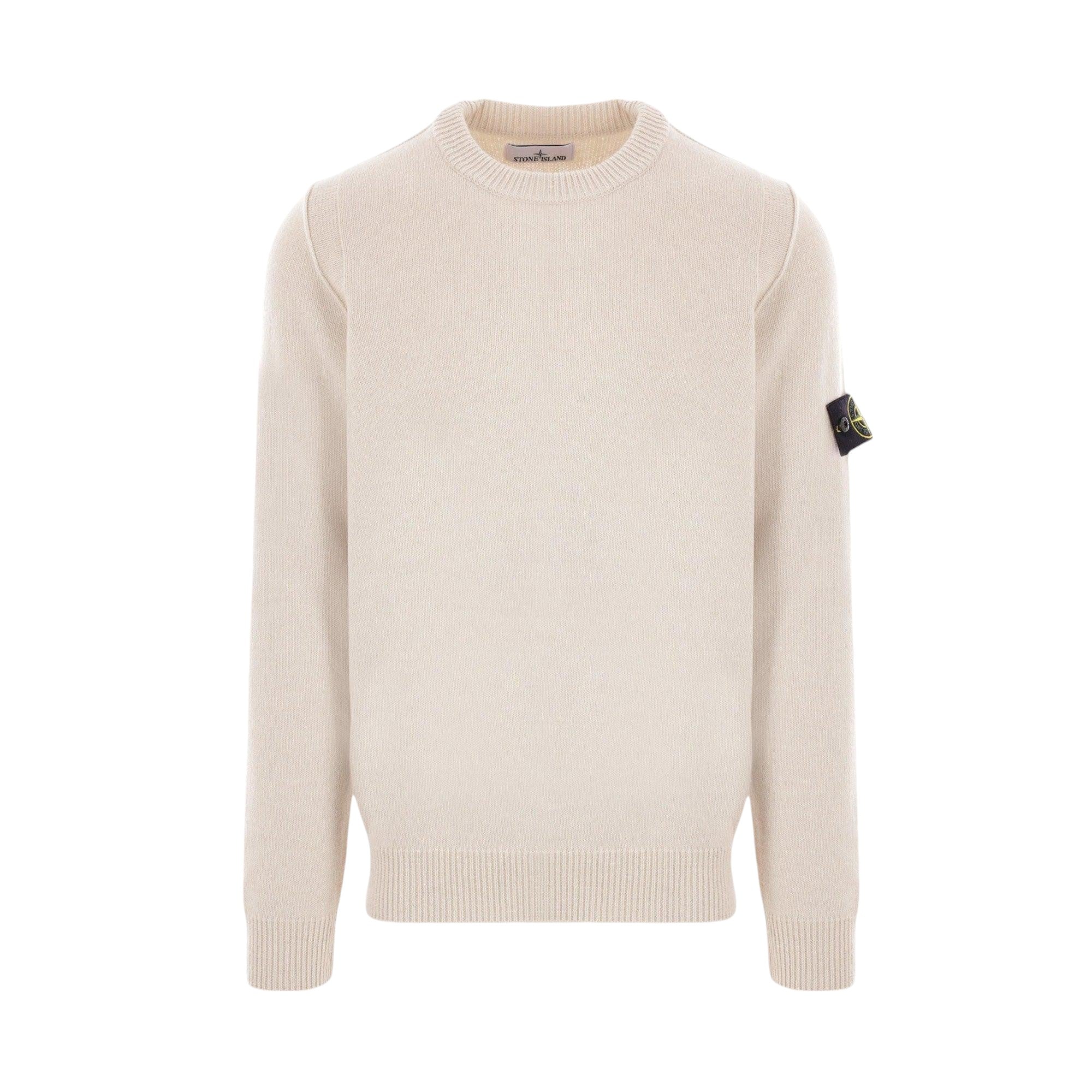 Logo Badge Wool Sweater-STONE ISLAND-JOHN JULIA