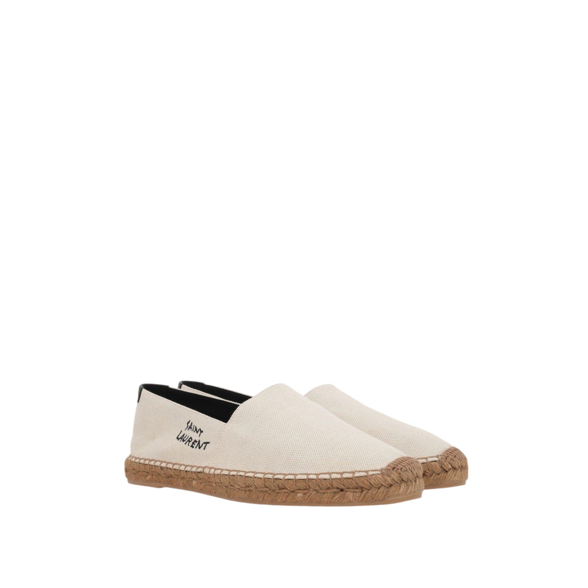 Logo Embroidered Canvas Espadrilles-SAINT LAURENT-JOHN JULIA