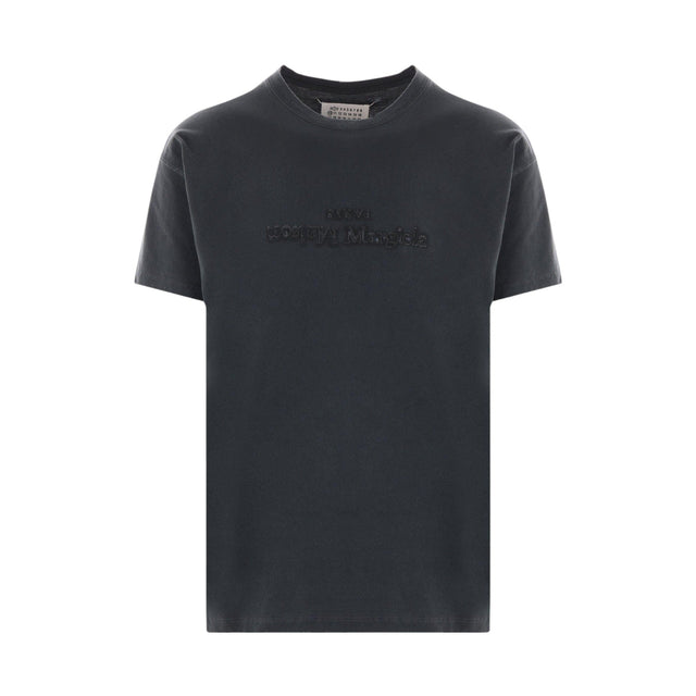 Logo Embroidered Cotton T-shirt-MAISON MARGIELA-JOHN JULIA