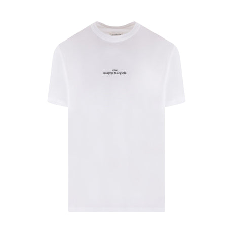 Logo Embroidered Cotton T-shirt-MAISON MARGIELA-JOHN JULIA