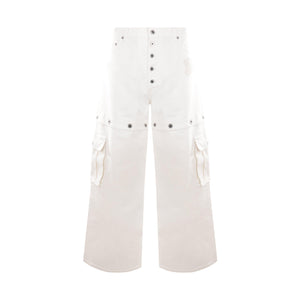 Logo Embroidered Denim Baggy-fit Jeans-OFF-WHITE-JOHN JULIA