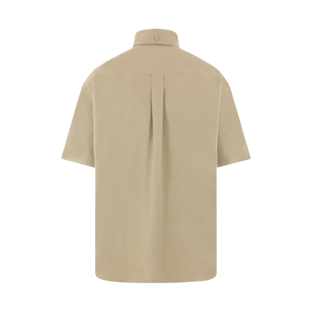 Logo Embroidered Oxford Short-sleeved Shirt-BURBERRY-JOHN JULIA