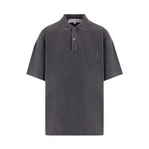 Logo Embroidered Piquet Oversized Polo-JW ANDERSON-JOHN JULIA