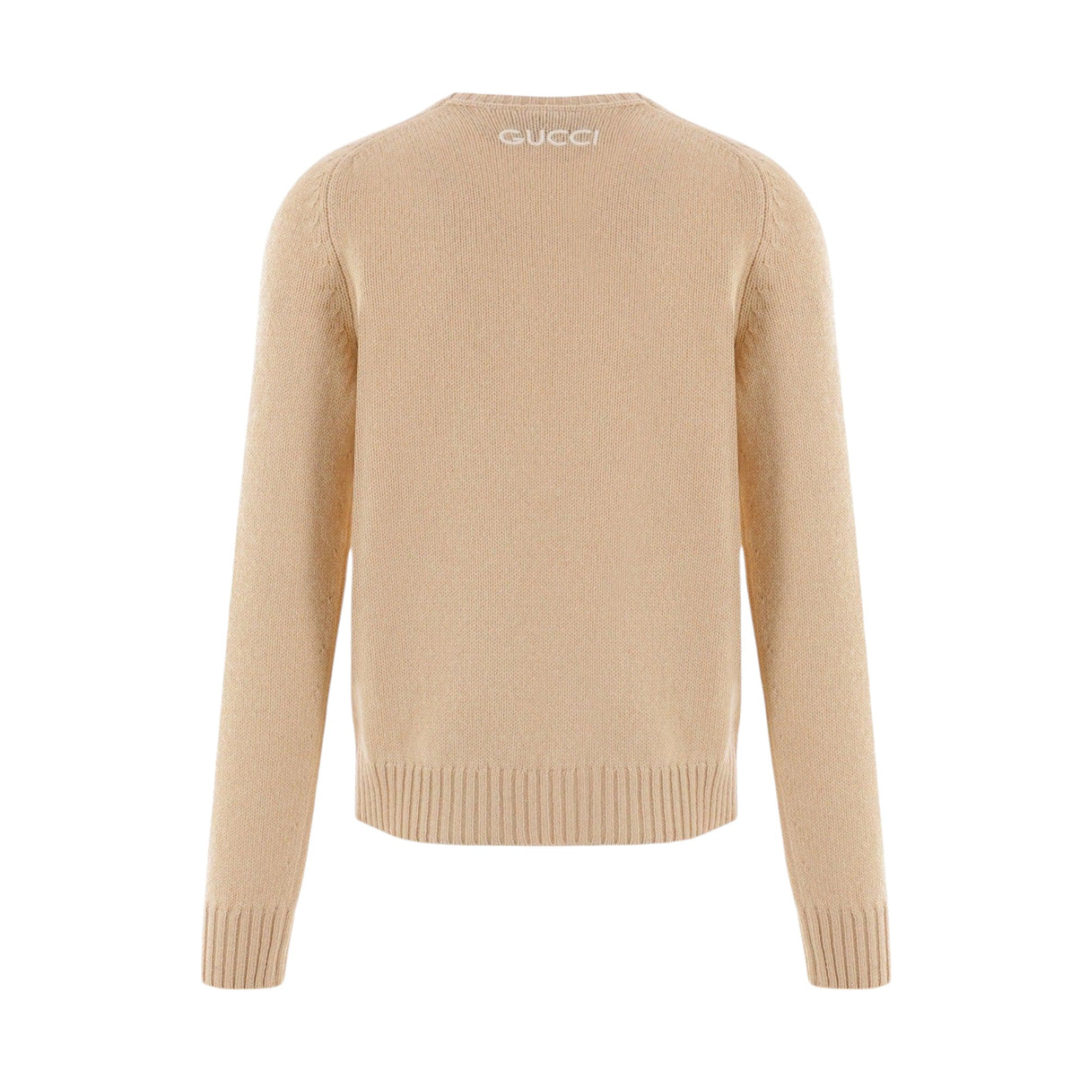 Logo Embroidered Wool Sweater-GUCCI-JOHN JULIA